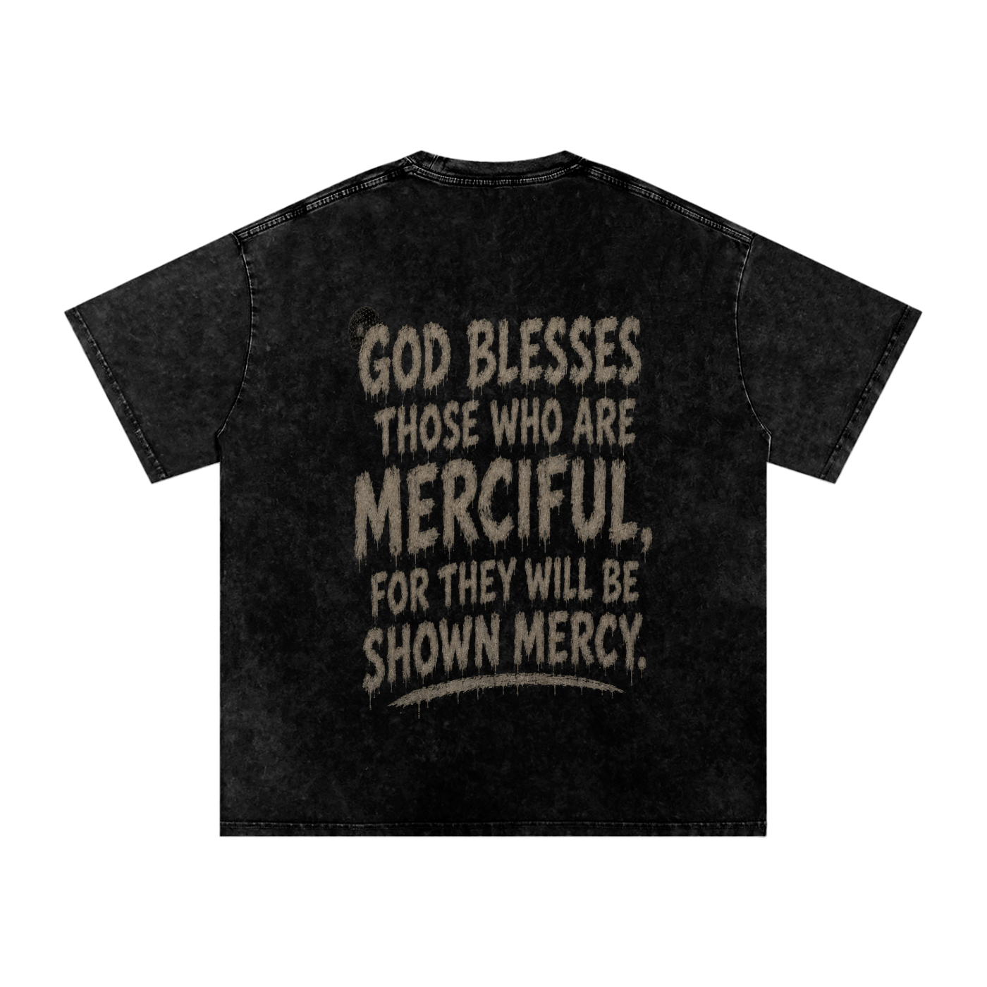 Snow Washed Blessed beginnings Oversized Cotton T-Shirt